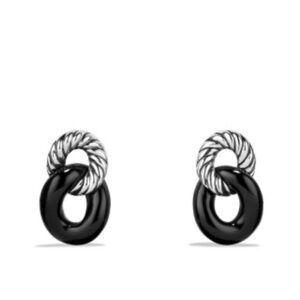 David Yurman Belmont Curb Onyx Drop Earrings